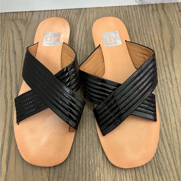 DV Dolce Vita Black Patent Leather Lyra Sandals women’s size 8 - Picture 8 of 9